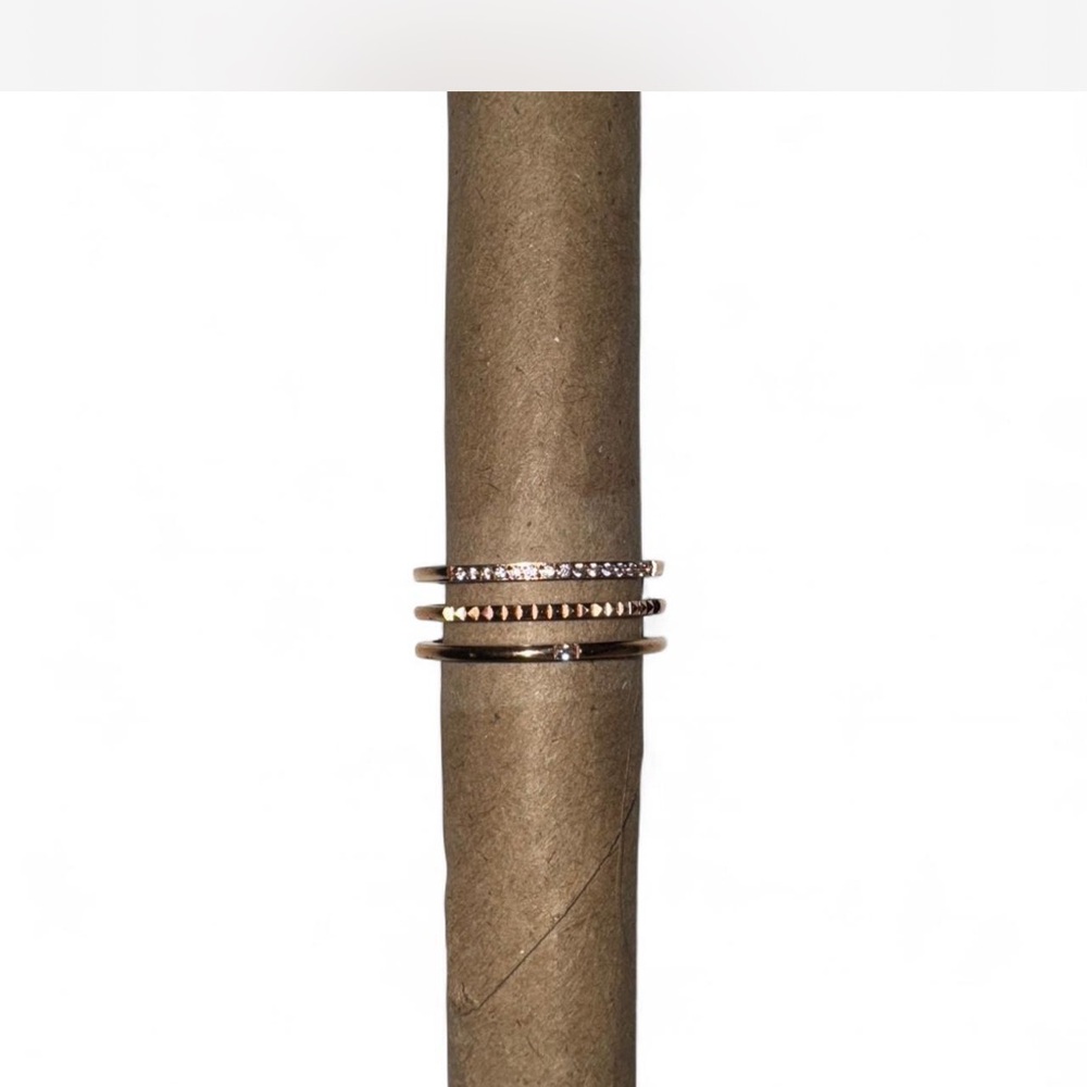 Rose gold multiple stack ring - Picture 2 of 4